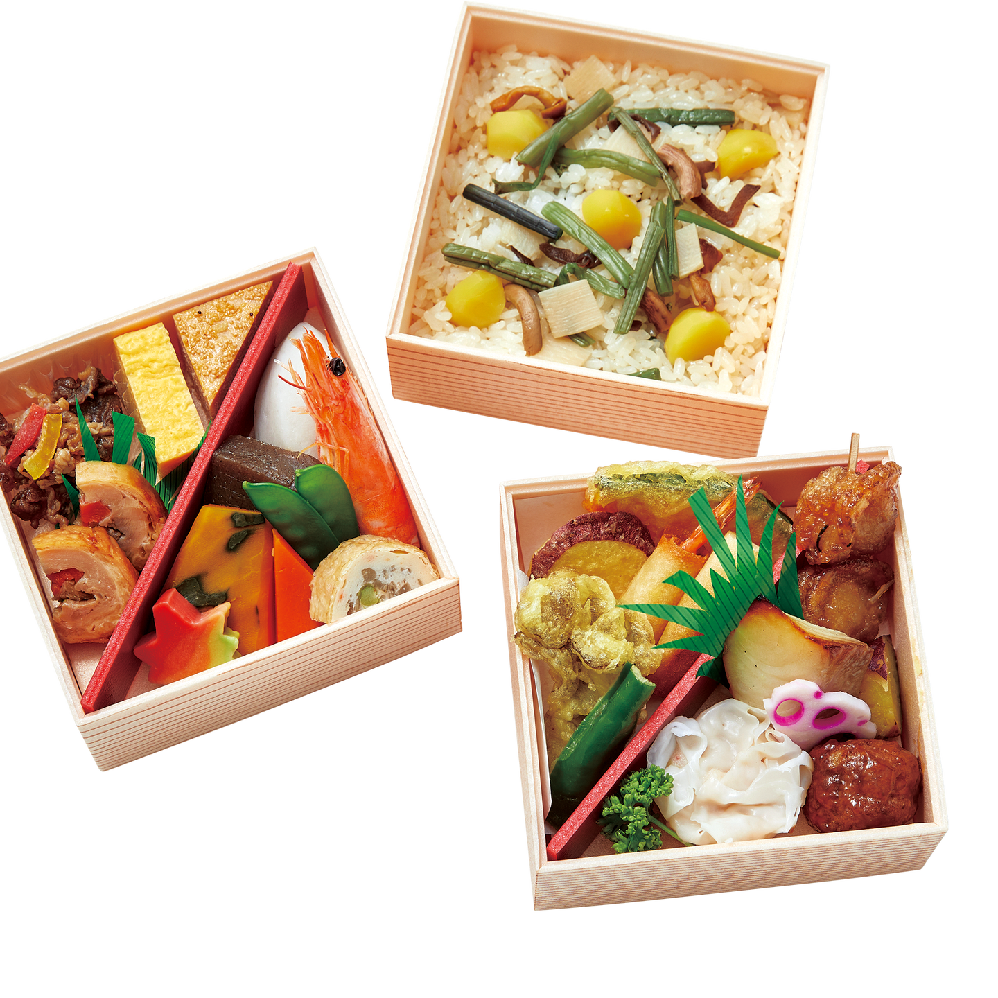 金木犀(きんもくせい) 栗と山菜おこわ3段重