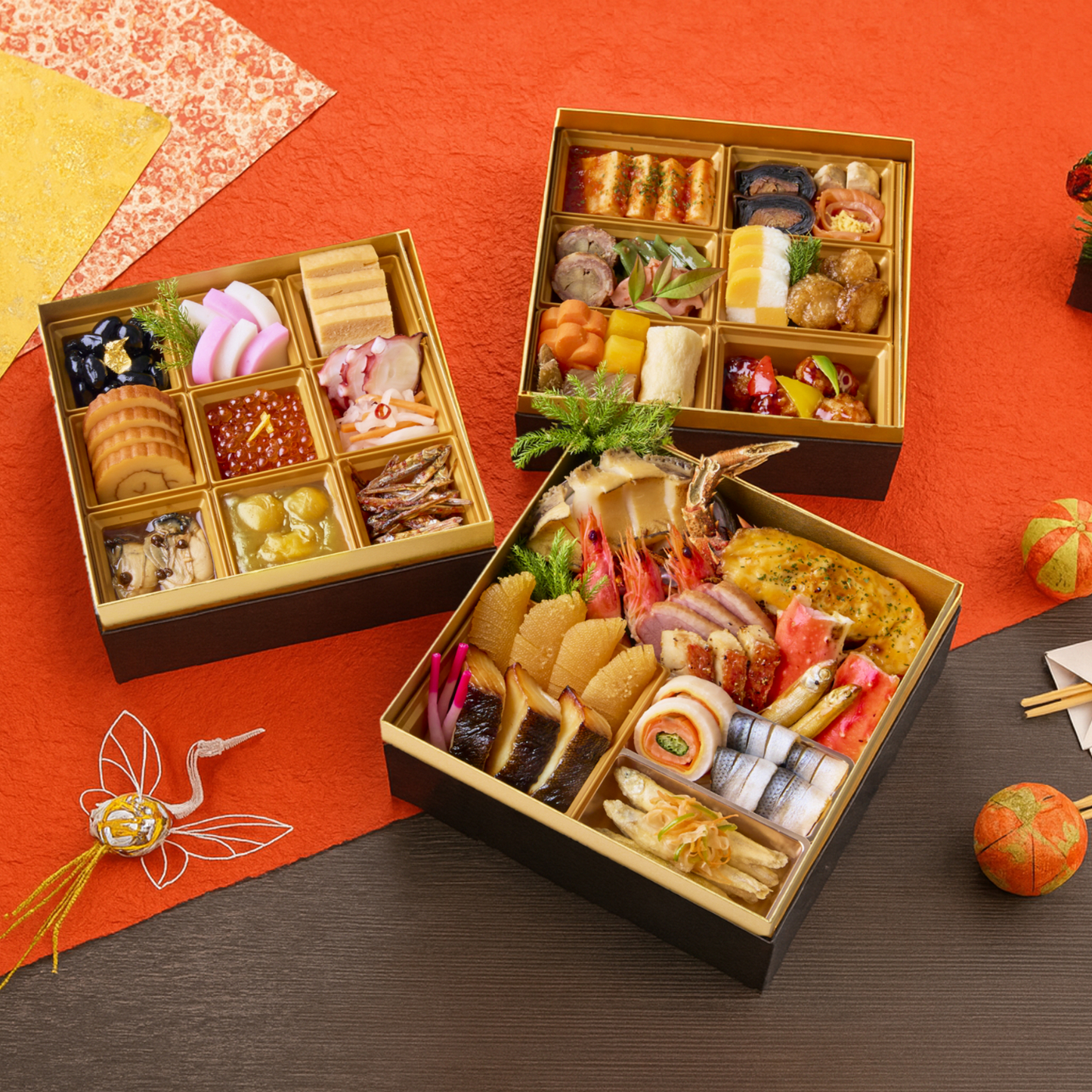 おせち料理七紬（なつ）（6.5寸重箱×3段）
